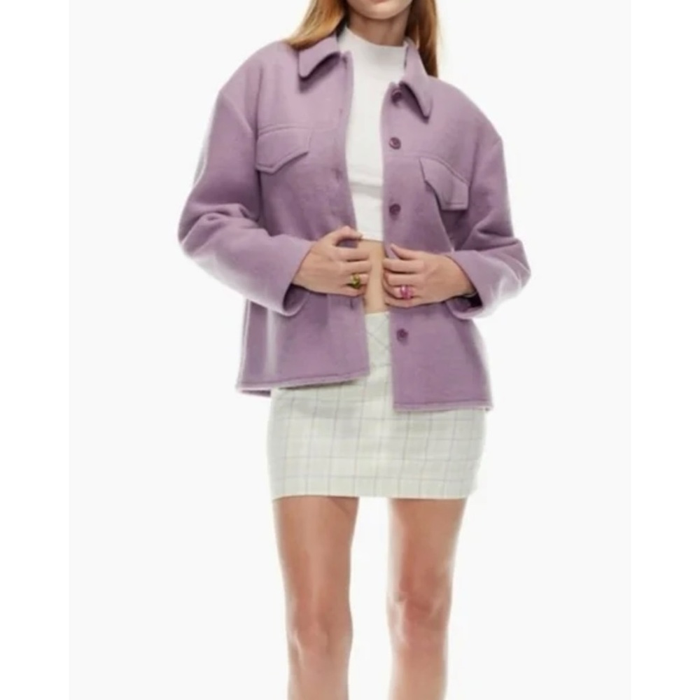 Aritzia Sunday Best Sky Shirt Jacket in Soft Orchid Size M